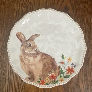 Grace Tea Room Bunny Rabbit Ceramic Plate NWOT 8”